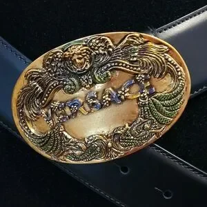 Versace Oval Logo Black Multi Leather Belt with Gold Buckle Size85 /34 Rare Find Versace | Accessories | Versace Oval Logo Black Multi  main image 2
